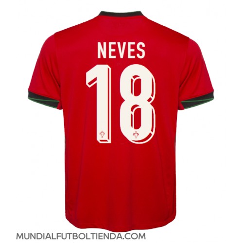 Camiseta Portugal Ruben Neves #18 Primera Equipación Replica Eurocopa 2024 mangas cortas